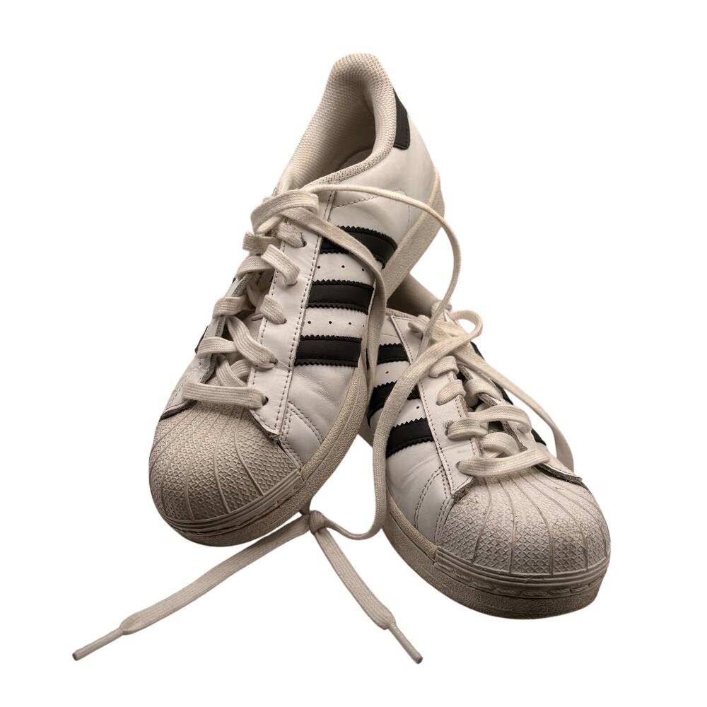 Adidas Superstar Sneakers 6.5 White Black Leather Classic Shell Toe College Shoe